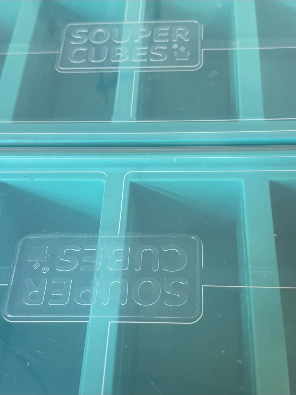 Set of Six Silicon Items, Including 2 Ice Cube & 4 Soup Freezer Containers.